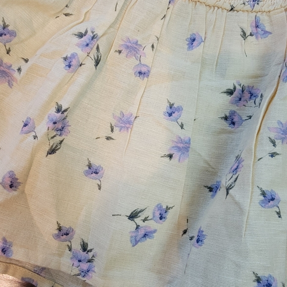 American Eagle Strapless Yellow Floral Cropped Boho NWT Never Worn Size Medium - Picture 5 of 8